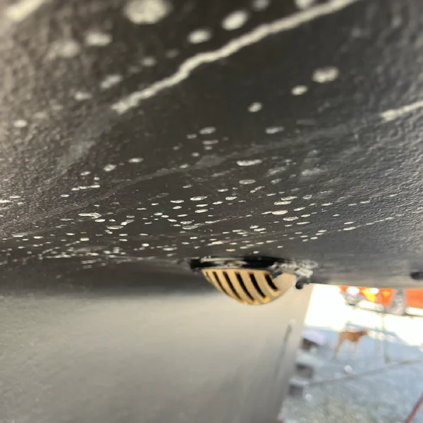 all sealed up! new intake for the central air/heat pump